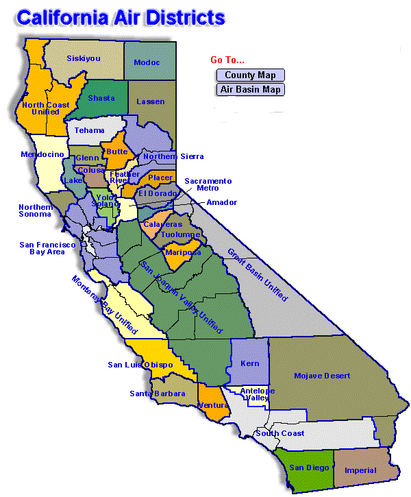 Emissions by California Air District