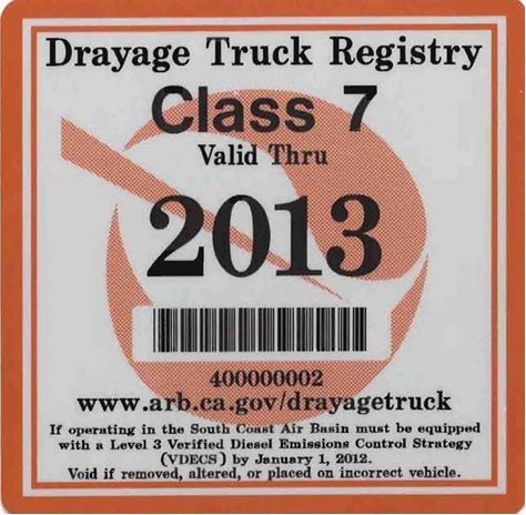2011 compliance sticker